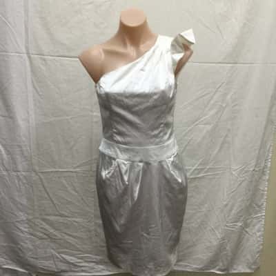 Cue Womens Size 12 Off The Shoulder Dress White 