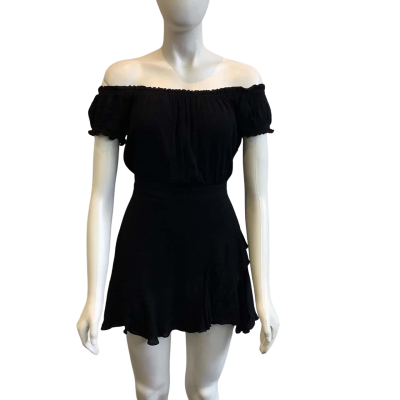 BNWT Mooloola Women's Size 12 Off The Shoulder Mini Dress Black  