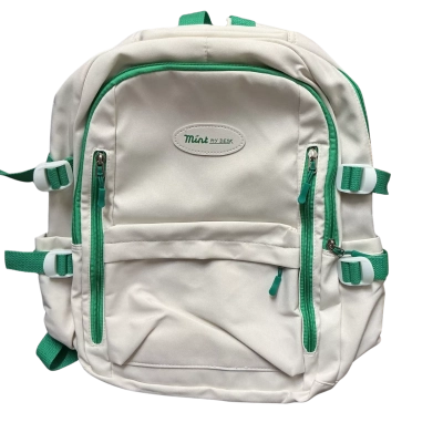 Mint My Desk Sporty School Bag Green / White 