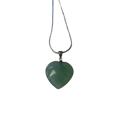  Womens Necklace Green Heart Pendant