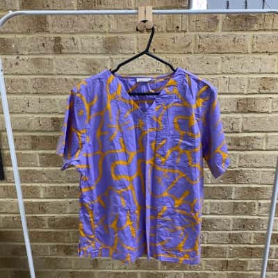Gorman Womens purple print scrub Size 2Xl 