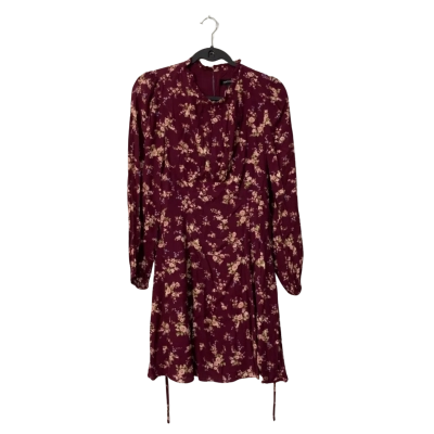 BNWT Forever New Womens Raven Skater Mini Dress Size 8 Maroon RRP$129.99