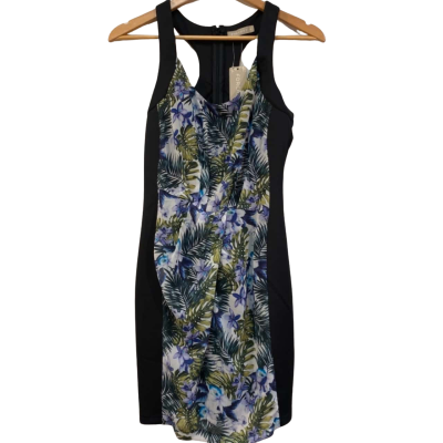 Forcast Womens  Size 8 Sleeveless Dress  Black  / Blue / Floral / Green / Purple 