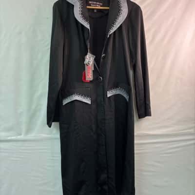 Navid Womens  Size 46 Trenchcoat Black  