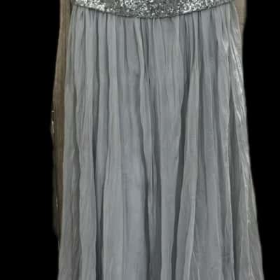  Womens  Size 10 Floral Dress Grey  formal dress