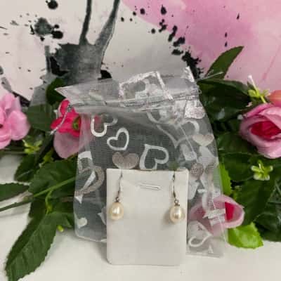 Sterling silver 925 pearl earrings 