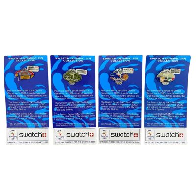 Swatch Olympic Pin Collection 2000 Sydney Olympics - Complete Set Of 4