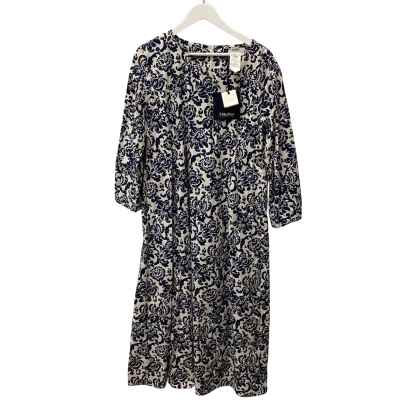 Maxmara Womens  Size 12 Maxi Dress Blue / Off White 