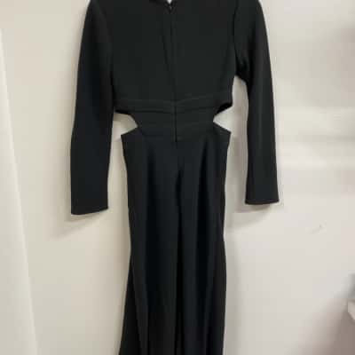 Acler Raven Dress Womens Size 8 Long Sleeve  Black  