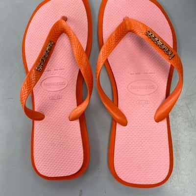 Havaianas  Flats Pink Orange   Size US 11 - 12  EU 43 - 44  