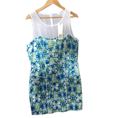  Womens Khoko Size 16 Dress Blue / Green / White 