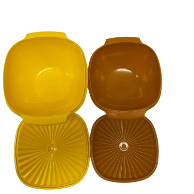 Tupperware- autumn harvest servalier storage containers x2 