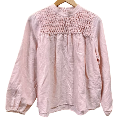 Seed Heritage Light Pink Balloon Sleeve Blouse Size 8