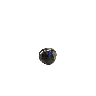 925 Sterling Silver Labradorite Statement Blue Flash Boho Ring