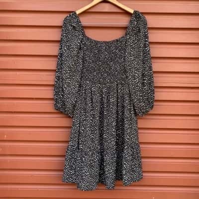 Grace & Co. Womens Size 10 Black/Grey/ Short Dress  