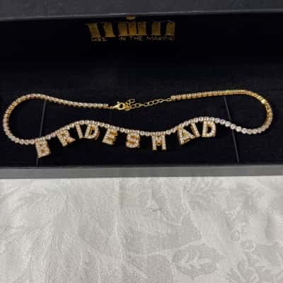 Mrs in the Making  Women's BRIDESMAID Necklace Gold 