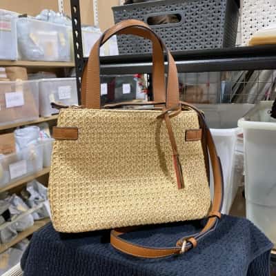 Forever Bethany Weave Tote Bag New Womens Natural RRP $79.99