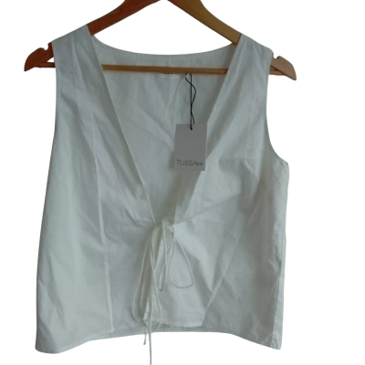 Tussah Womens  Size 8 Sleeveless Top Off White 