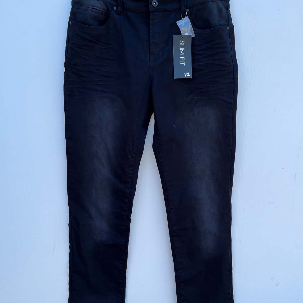 Yd. Mens Size 38 Black Stretch Straight Leg Jeans(s)
