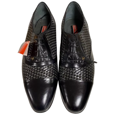 Mens Pierre Cardin Black Leather Dress Shoes Size 9
