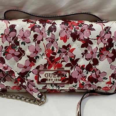 Guess Womens Handbag / Purse Floral / Pink  / White 