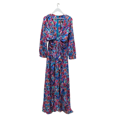 Boohoo Paisley Floral Cut Out Colourful Maxi Dress Size 16 BNWT
