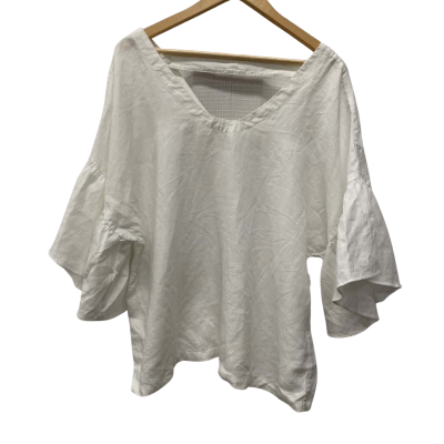 Country Road Womens  Size 16 Short Sleeve Top Off White 