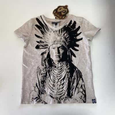 Rock Your Baby Beige Print T-shirt  Size 4 
