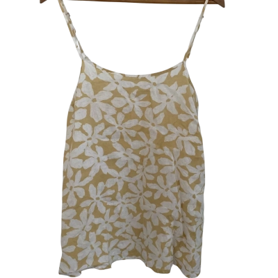 Ghanda Womens  Size M Floral Dress Floral / Off White / Yellow 