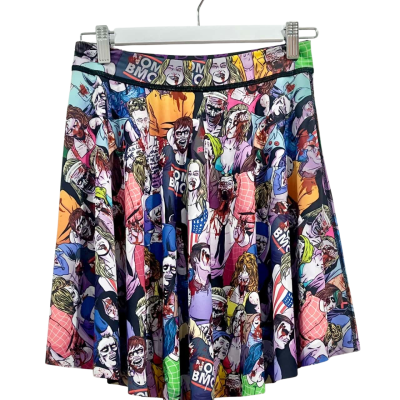 Blackmilk Reversable Zoombie Print Mini-skirt Size S