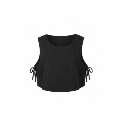KOOKAÏ Womens Size 8 Tie Side Linen Blend Top | BNWT