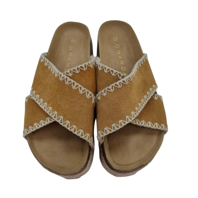 Ghanda Womens Size 37 Khaki Sandals