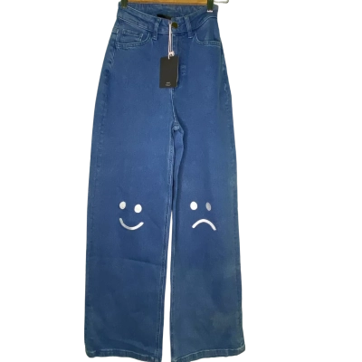 Lazy Oaf Womens  Size 24 Wide Leg Jeans Blue 