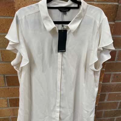 Portmans Womens  Size 18 Cream Bitton Up Blouse 