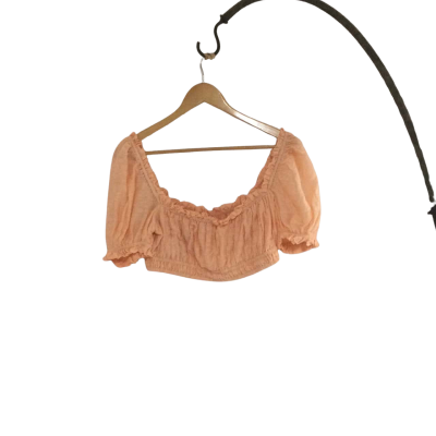 Steele Women's Size M Short Sleeve Top Orange 