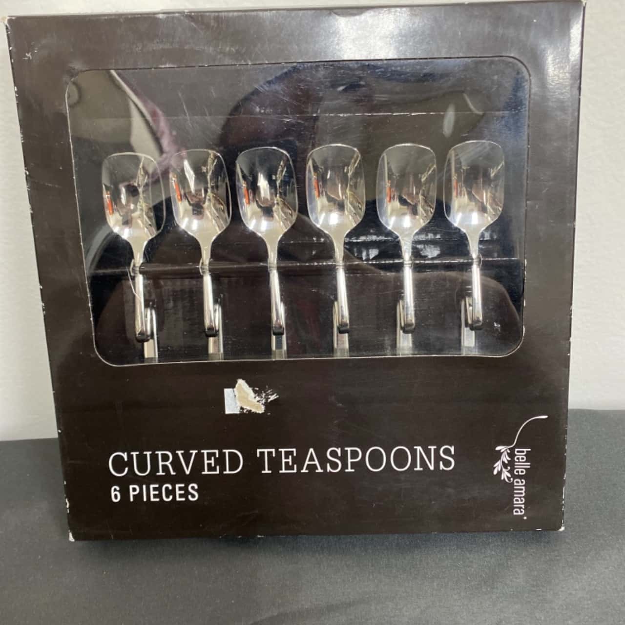 Belle amara 6 pieces curved teaspoons stainless steel (s)