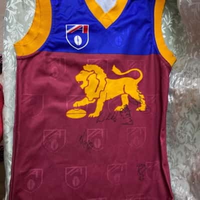 Signed Junior Brisbane Lions Jersey 