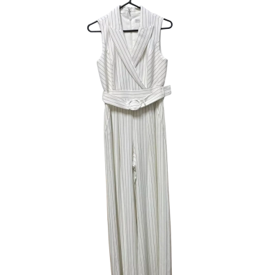 Forever New Womens  Size 8 Jumpsuit Black  / Striped / White 