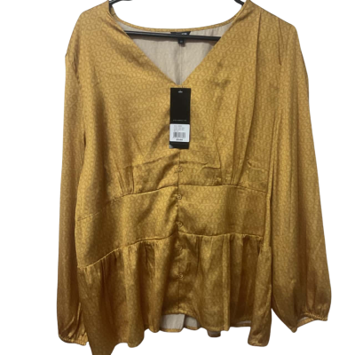 Women’s Emerge Size 20 Long Sleeve Top Beige / Gold 