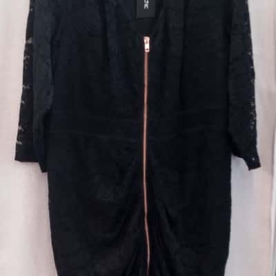 City Chic Womens  Size M Casual/ Long Sleeve Dress Black  