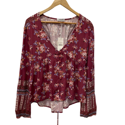 Swell Womens  Size 8 Floral Top Maroon 