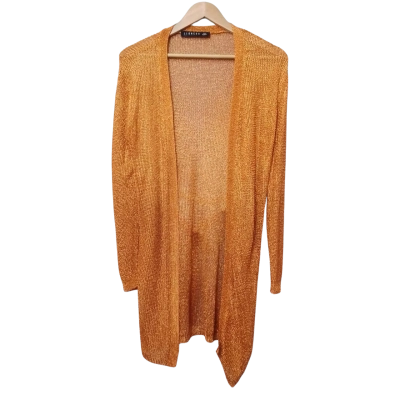 Lioness Women's Size XXS Metallic Orange Cardigan 