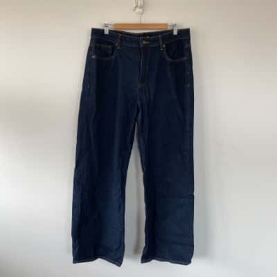 Sportsgirl Navy Blue Wide Leg Jeans  Size 14 
