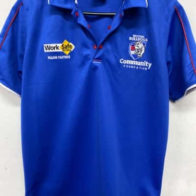 Western bulldogs AFL Mens  Size L T-Shirt Blue 