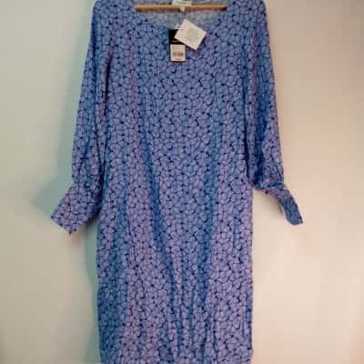 Capture Womens  Size 10 Shift Dress Animal print / Blue / Floral 