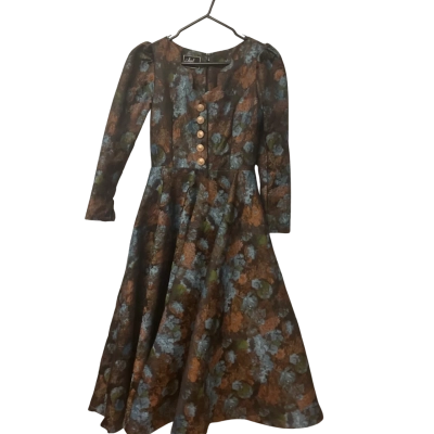  Womens Soul Sisters Approx Size 10 Maxi Dress Blue / Brown / Floral / Green / Orange 