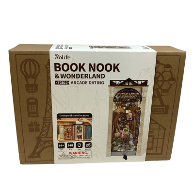 Rolife Arcade Dating DIY Book Nook Kit Miniature Dollhouse