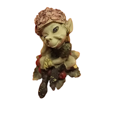 Anthony Fisher Pixies - Vintage Pixie Sitting on Berries