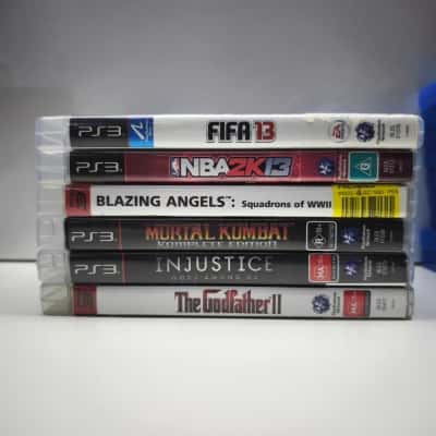 Sony PS3 Game Lot 6 Titles Godfather II Mortal Kombat Injustice FIFA 13