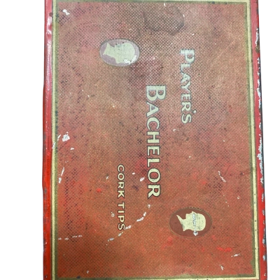 1930’s John Player cork tip cigarette tin. 11x15cm